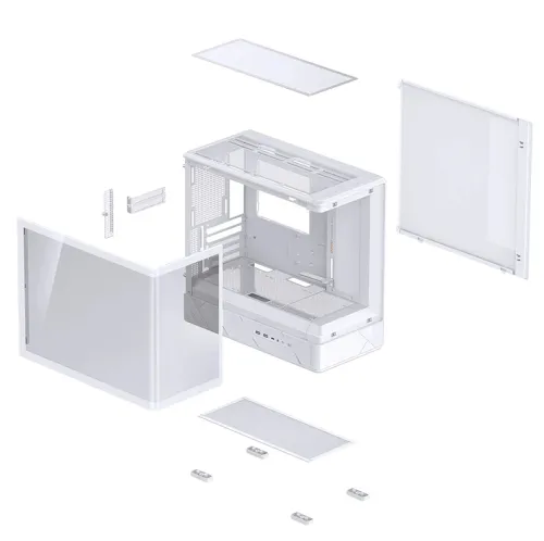 Case JONSBO M-ATX D200 White – GPU 410mm| AIO 240mm| M-ATX